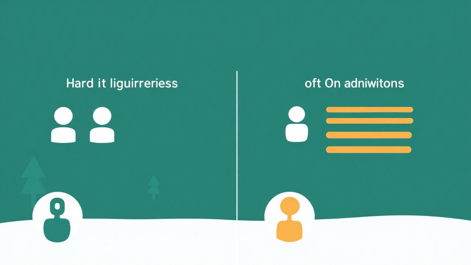 Infographic contrasting hard inquiries and soft inquiries across who sees them, whether they are scored, and how long they last
